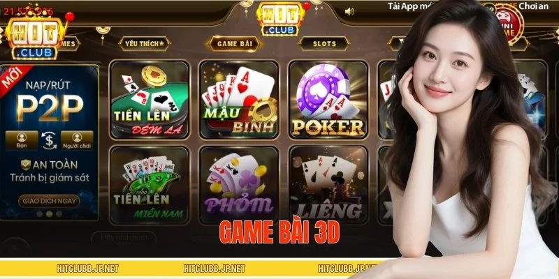 Các tựa game bài 3D mang lại không gian đấu trí kịch tính
